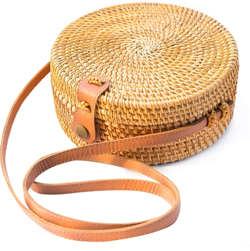 ‼️Last 2‼️Round Circle Rattan Straw Bag Blogger - Picture 3 of 11